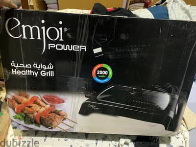 شواية كهرباء صحية 2000w جديدة لم تستعمل emjoi power electric grill