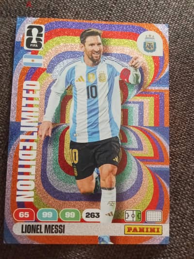 Lionel Messi  Limited edition panini  كرت