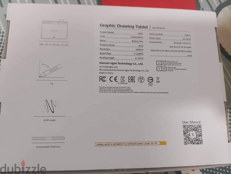 Graphic Tablet UGEE S640 1