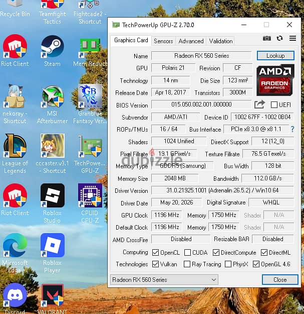 RX560 2GB 4