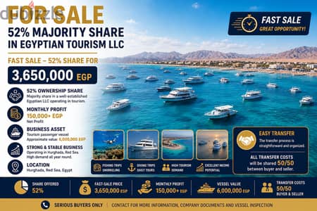 MAJORITY SHARE IN EGYPTIAN TOURISM LLC MAJORITY SHARE IN EGYPTIAN TOURISM LLC