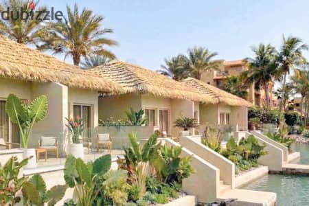 شاليه فندقي للبيع 60م الساحل الشمالي (وحدات صف اول علي البحر والبحيرة)