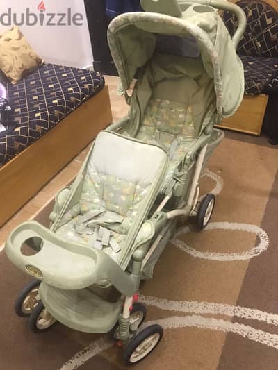 Double baby stroller ماركة Graco