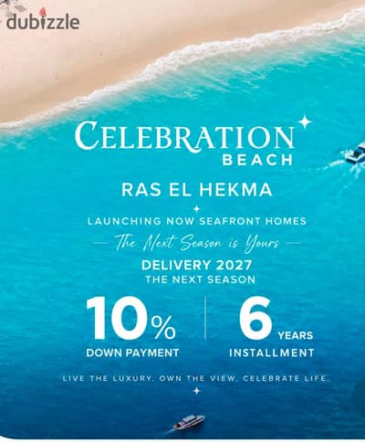 شاليه للبيع في Celebration Ras El Hekma – إطلالة مباشرة على البحر واللاجون