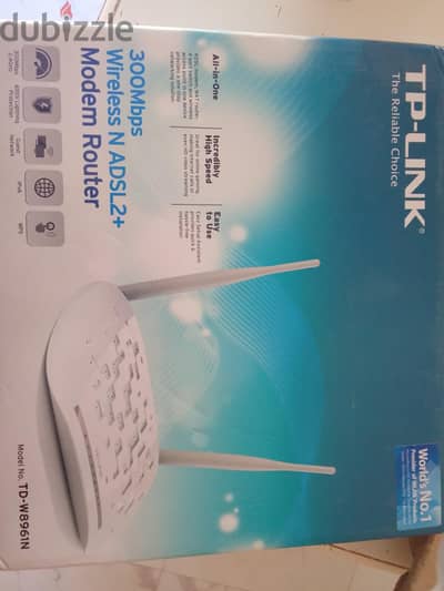 روتر TP-Link جديد بعلبته و مشتملاته