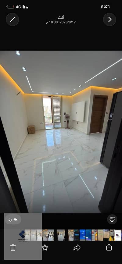 Annual rental snapshot studio in Taj City Lake Park, one-bedroom and living room, second floor, semi-furnished and equipped with appliances, open and distinguished view, and a quiet location within the compound.