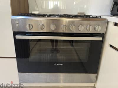بوتاجاز كهرباء Bosch , حاله جيده جدا ، ٥ عيون و فرن و شوايه و عداد