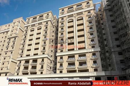 مطلات مفتوحة على الشارع ولاند سكيب شقة للبيع في سموحة