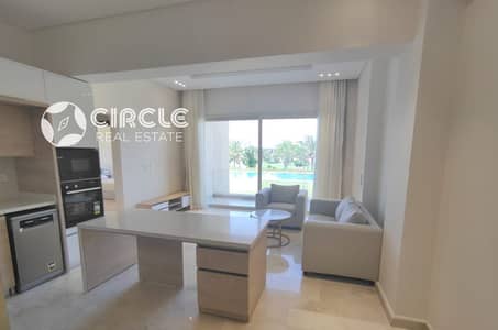 بمدخل خاص للبول شقة مفروشة ١٤٦م للإيجار في قطامية ديونز Katameya Dunes التجمع الخامس بالقرب من نادي الجولف والAUC وميفيدا و الجولدن سكوير