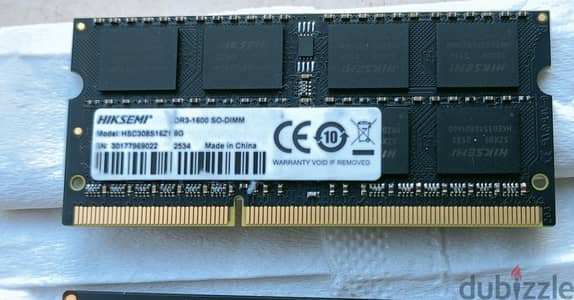 للبيع: RAM لابتوب HIKSEMI 8GB   HIKSEMI 8GB DDR3 1600MHz SO-DIMM