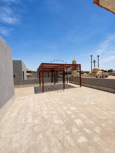 Apartment 171m + Roof 140m Immediate delivery installment over 5 years with a down payment of 2 million 450 thousand next to Palm Hills and New Giza Compound Al-Khamail Sheikh Zayed distinguished location view of Sheikh Zayed