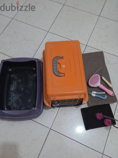 cat box and accessories