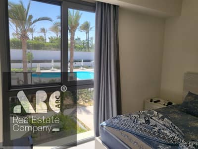 شاليه 67م للبيع في مراسي | غرفة نوم | Pool & Aqua View | مفروش بالكامل