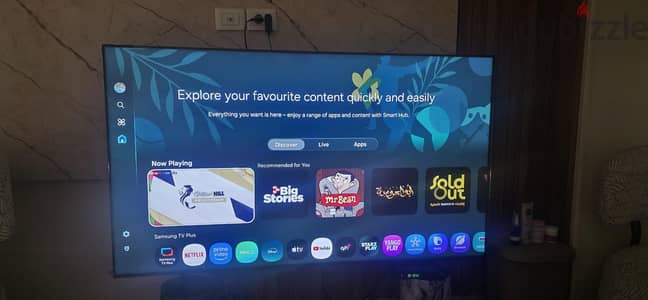 شاشه سامسونج سمارت ٦٥ QLED 4K إستعمال شهرين.