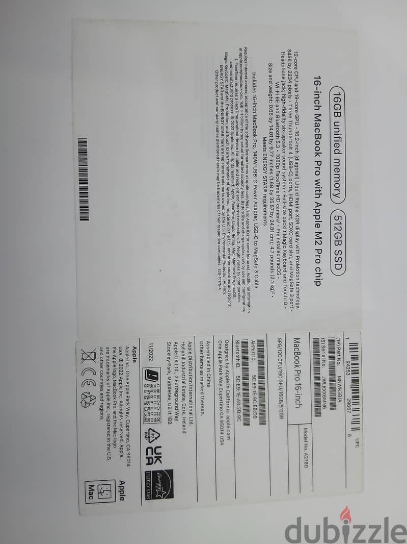 MacBook Pro M2 pro 16 inch 2023 8