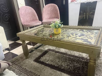 ترابيزه انتريه واربع كراسي وبنكيت