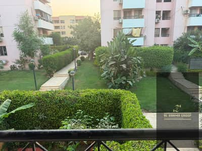 شقة قانون للايجار في مدينة الرحاب القاهرة الجديدة فيو جاردن  مساحة 155 متر بالمطبخ وتكيفات el rehab city now cairo