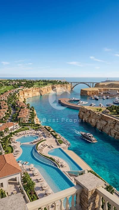 إطلالة مباشرة على المارينا - شاليه غرفة نوم واحدة - الاستلام خلال 3 سنوات - تقسيط على 8 سنوات
