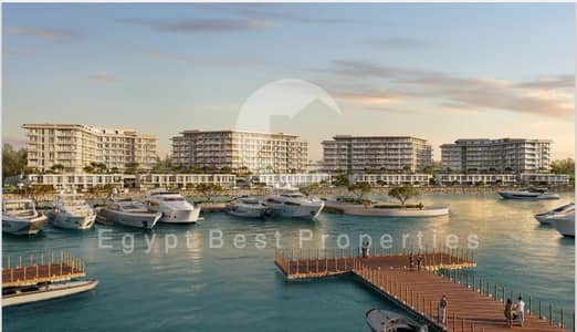 FIRST PRICE IN NEW LAUNCH FINISHED CHALET 2 BEDROOMS FOR SALE WITH 5% DP MARINA VIEW IN MODON IN RAS AL HEKMA IN NORTH COAST