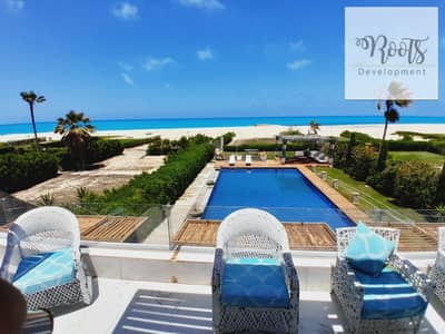 For Daily Rent Standalone Villa with Garden and Swimming pool,fully furnished with AC/S,First row of the Sea, In Marina 7 - North Coast