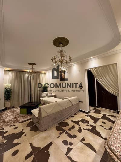 Fully furnished apartment for rent with an area of 120 meters in Al-Ashrafia Compound in the Fifth Settlement - Elevated ground floor with full furnishings