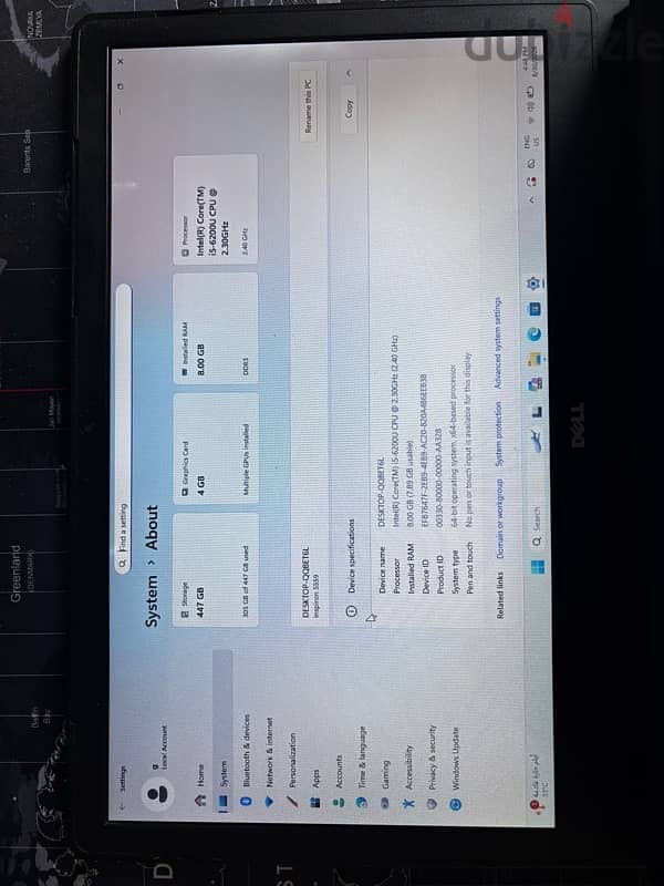 Dell laptop i5 6gen بدون هارد 6000 جنية 8