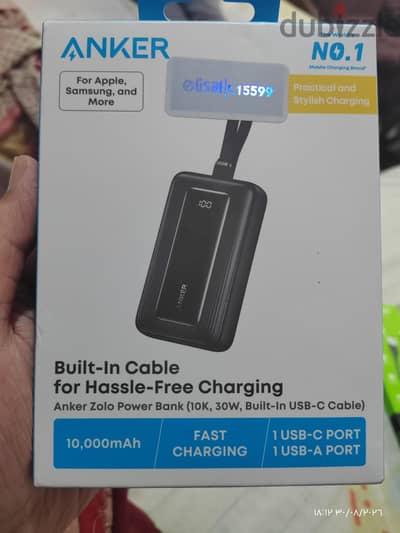 Anker zolo power bank (10k mAh, 30W) - official warranty