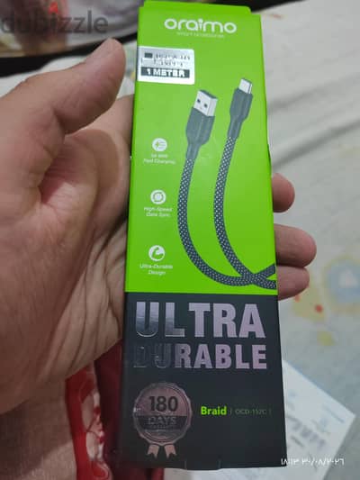 oraimo cable USB-A to Type c 1m 3A