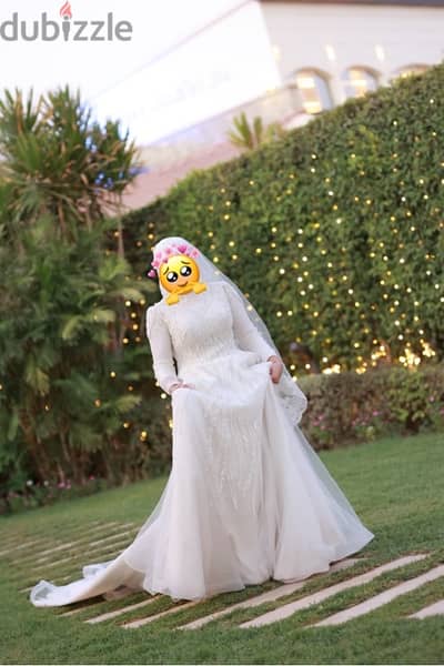فستان Aline سكند معا الطرحة و البادي (جداد)