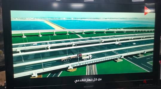 شاشه شارب ليد 32 بوصه عادية  بحاله جيده