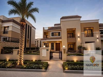 For sale at half price villa very prime in Sarai compound New Cairo next to Madinaty minutes from the 5th Settlement and directly opposite Al-Shorouk