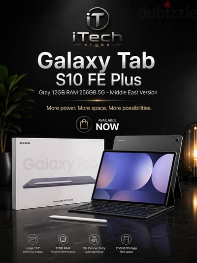 Galaxy Tab S10 FE Plus Gray 12GB RAM 256GB 5G - Middle East Version