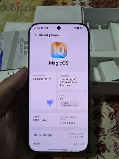 Honor 600 Pro 512GB –كسر زيرو – ضمان محلي – حالة ممتازة