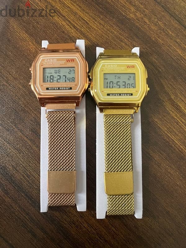 casio rose gold/ gold digital watch 1