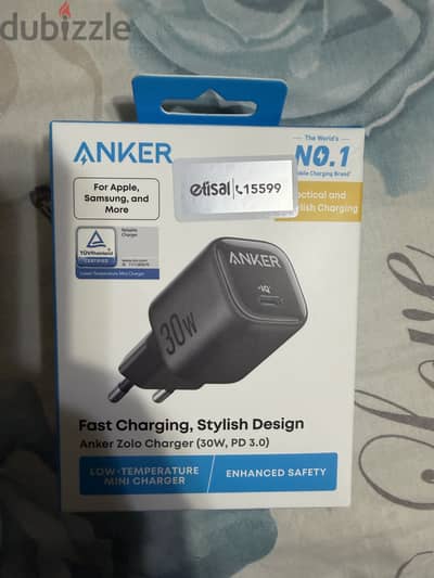 Anker 30W wall charger PD zolo - fast charging IQ