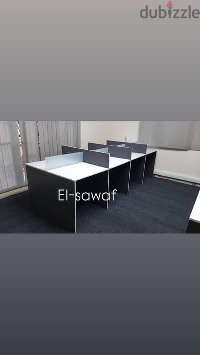 خلية عمل- ورك ستيشن خشب mdfاسباني  -اثاث مكتبي-work station- partiton