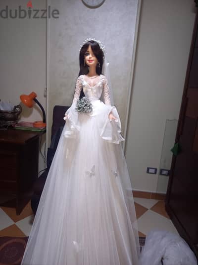 عروسة hand made للمناسبات والهداية طولها 155 cm جديدة