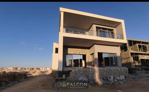 Two-bedroom chalet, 88 sq m, first row on the sea, fully finished with air conditioning, Ras El Hekma, High End finishing, next to Marassi North Coast