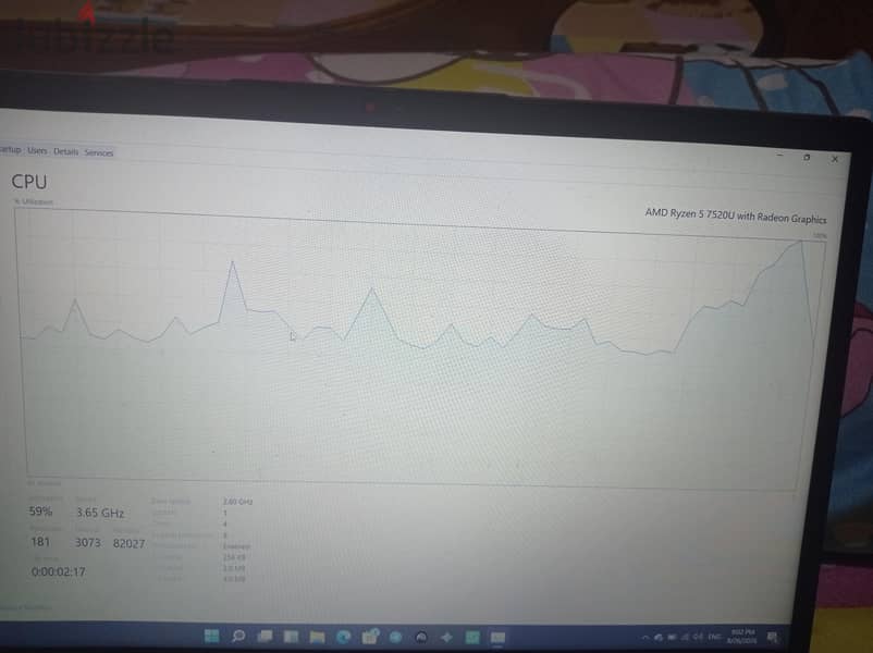 لاب لينوفو Amd razyen5 7520 U 5