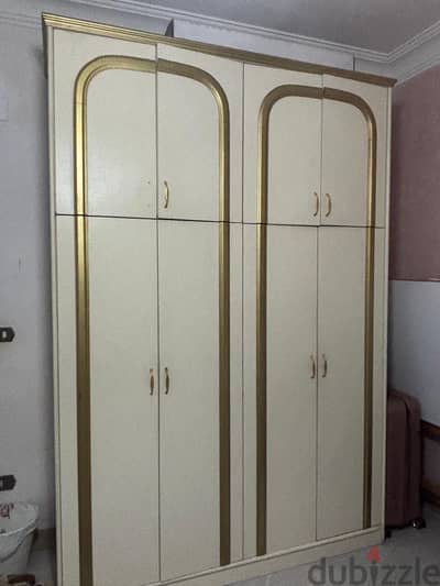غرفه نوم ميفكو حلوان  سرير و دولاب  و كومود و تسريحه.