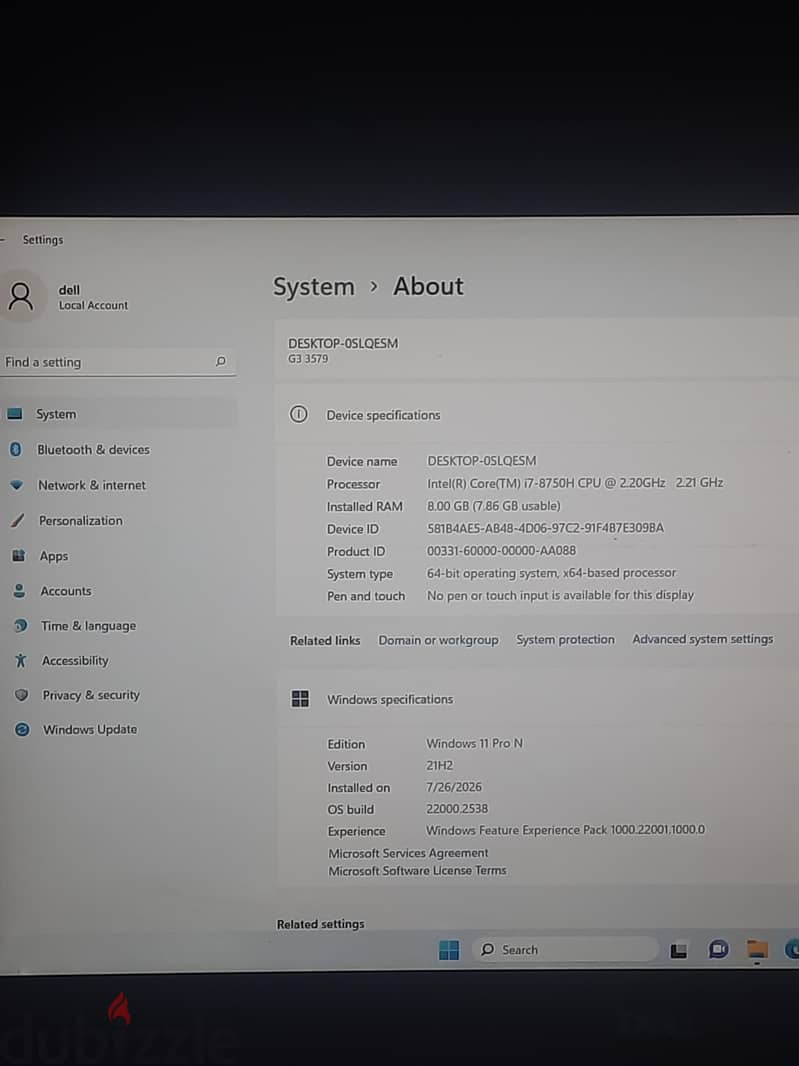 laptop Dell G3 3579 5