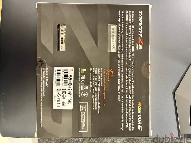 G. SKILL Trident Z5 RGB - DDR5 Ram 2x16GB (32GB) 6600Mhz CL34 1