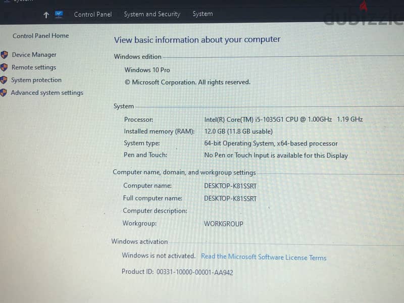 لاب توب Dell للبيع 1