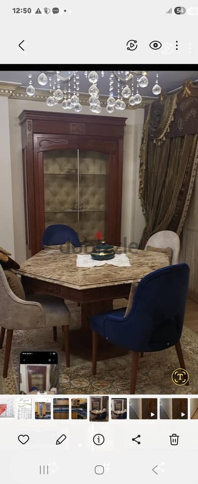 سفره ٦ كراسى بالرخام