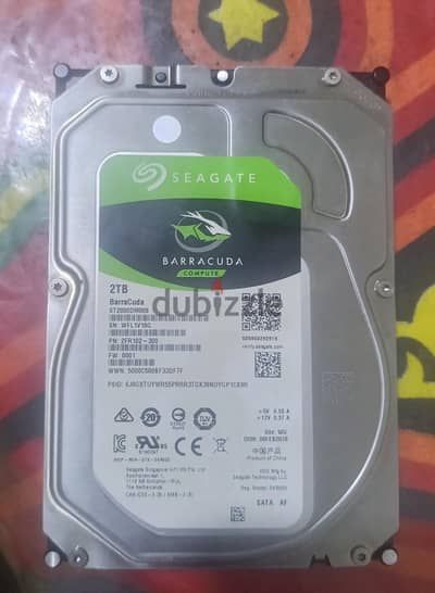 hard disk 2Tb Seagate barracuda 3.5inch حالة ممتازه