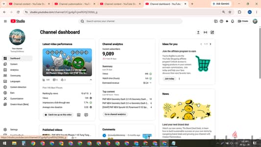 قناة يوتيوب مفعلة الدخل 9000 مشترك