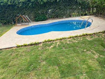 Furnished villa for rent in Madinaty Twin House, Super Lux finishes with a swimming pool and hotel furniture