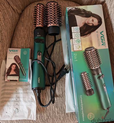 فرشاة مجفف ومصفف الشعر الدوارة VGR Rotating Hot Air Styler V-498