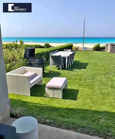 فيلا للبيع صف اول علي البحر متشطبة سوبر لوكس بالفرش استلام فوري في الماظة باي  Almaza bay