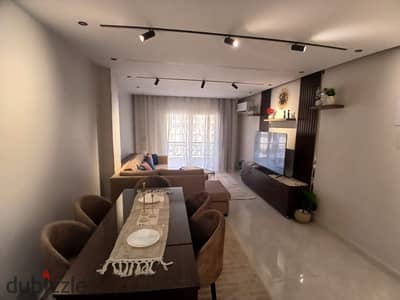 Apartment for rent 145m, a great deal, ultra-super luxury finishing, modern furnishings, first residence, El Khamayel compound